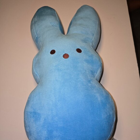 Peeps Blue Marshmallow Candy Easter Bunny Shaped Pillow Plush 17” - Picture 1 of 10